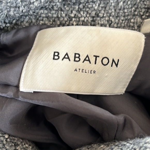 Babaton Wool Silk Blend Wrap Tie Closure Atelier Coat - Picture 4 of 7